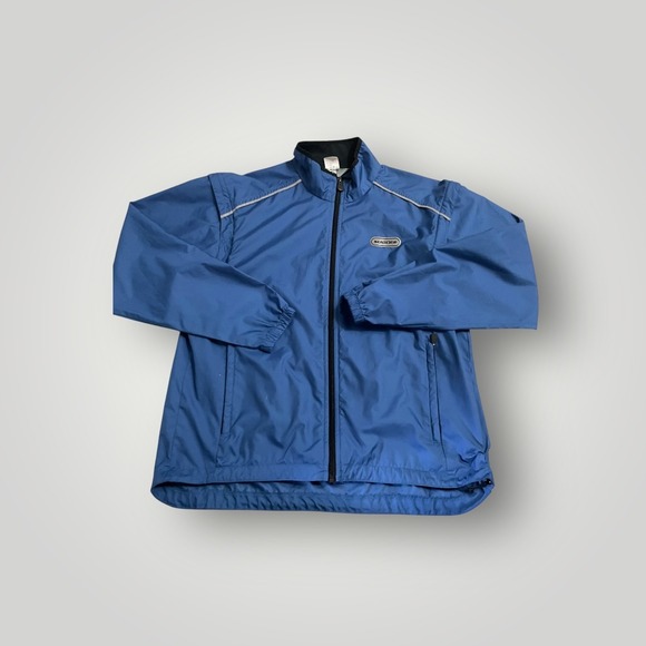 Sugoi Cycling Jacket Mens Medium Blue Convertible Vest Reflective Windbreaker - Picture 2 of 12